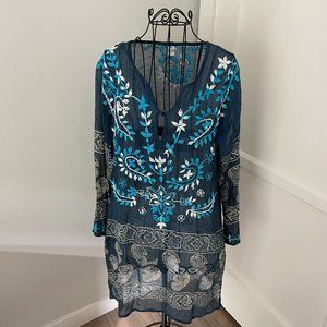 RAJ Navy Tunic / Beach Cover Up Size S
